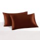 Buy Rust Red 22 Momme Mulberry Silk Pillowcase with Hidden Zipper