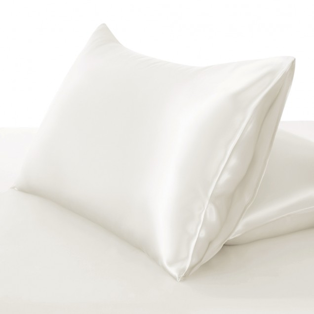 Buy Two Piece Silk Gift Set Ivory Pillowcase & Eye Mask